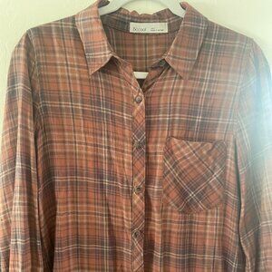Be Cool Classic Burgundy Flannel Size S